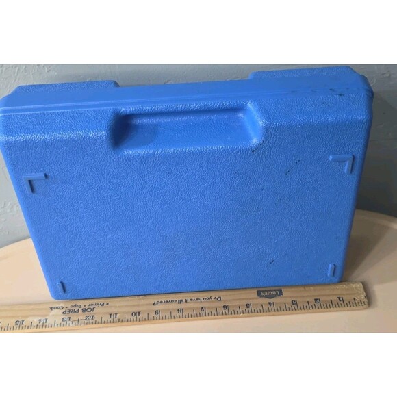 Vintage 1983 Blue LEGO Hard Plastic Carrying Case/Storage Box Blue LEGOS! - Picture 10 of 12